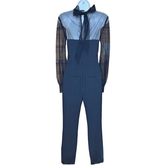 Veronica Beard Saluja Illusion Black Jumpsuit NWT Size 2 - Picture 12 of 15
